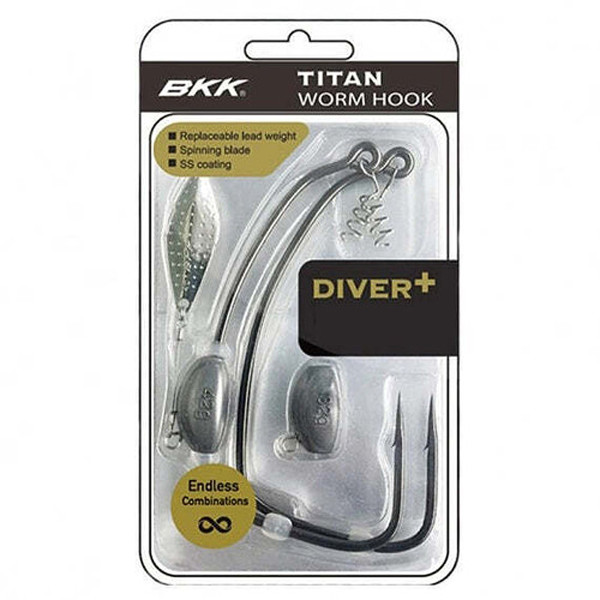 Оффсетный крючок отгруженный BKK Тitan Diver+ #16/0