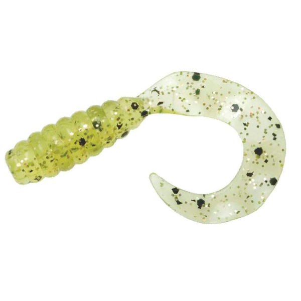 Z-Man Grubz 2" 8-Pack Floating Silicone #Chartreuse Sparkle