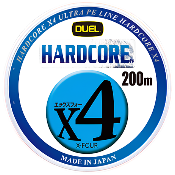  Cord Duel Hardcore X4 200m 5Color Yellow Marking 9kg 0.191mm #1.2