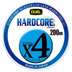  Cord Duel Hardcore X4 200m 5Color Yellow Marking 10kg 0.209mm #1.5