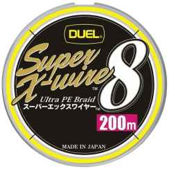 Cord Duel Super X-Wire 8 200m 5Color Yellow Marking 5.8kg 0.13mm #0.6