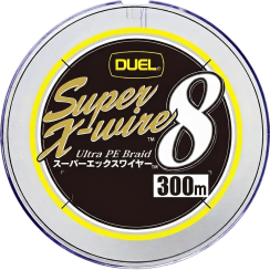 Cord Duel Super X-Wire 8 300m 5Color Yellow Marking 23kg 0.30mm #3.0