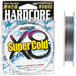 Шнур Duel Hardcore Super Cold X8 300m 5Color 23kg 0.30mm #3.0