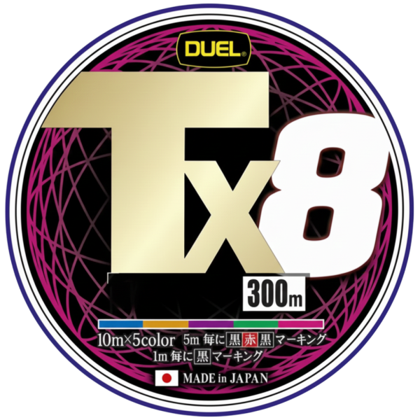 Duel Tx8 300m 5Color 52.2kg 0.48mm #8.0 Cord