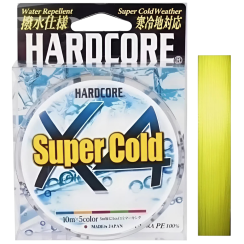 Шнур Duel Hardcore Super Cold X4 200m Hi-Vis Yellow 9.0kg 0.19mm #1.2