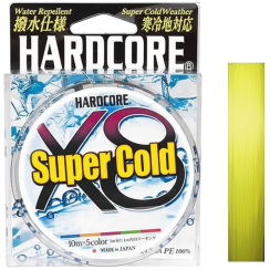 Шнур Duel Hardcore Super Cold X8 150m Hi-Vis Yellow 9.0kg 0.17mm #1.0