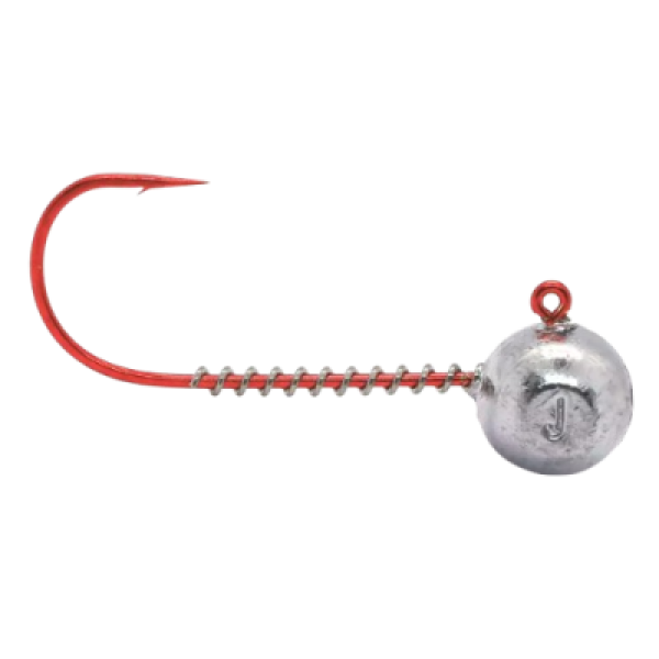 Jig head Jigger Fudo Red AB Jig 3/0 24g 3pcs