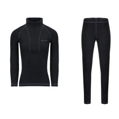 Women's thermal underwear Viverra Soft Warm ZIP Black XS