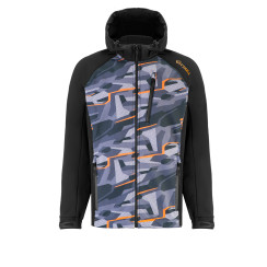 Viverra Softshell Infinity Hoody Black Camo Orange S