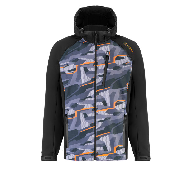 Viverra Softshell Infinity Hoody Black Camo Orange L