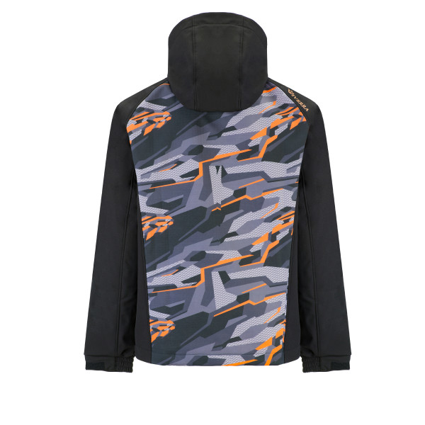 Куртка Viverra Softshell Infinity Hoody Black Camo Orange XL
