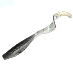 Z-Man Streakz Curly Tails 5" Floating Silicone Fishing Lure, 4 Pack, #BadShad
