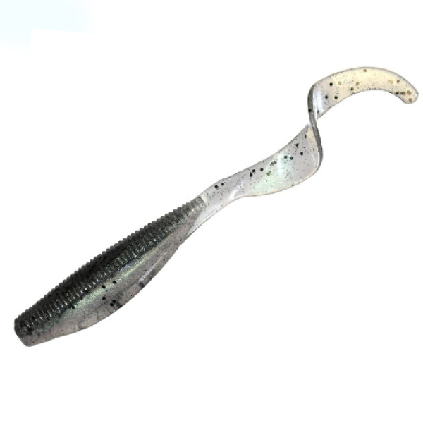 Z-Man Streakz Curly Tails 5" Floating Silicone Fishing Lure, 4 Pack, #BadShad