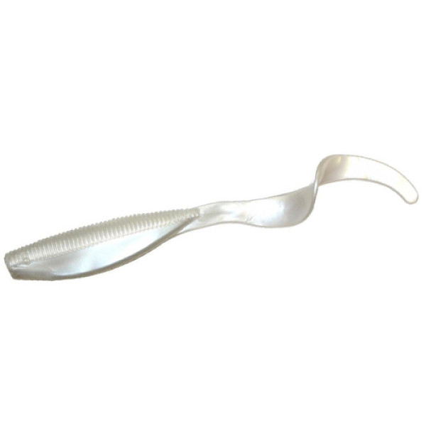 Z-Man Streakz Curly Tails 5" Floating Silicone 4-Pack #Pearl