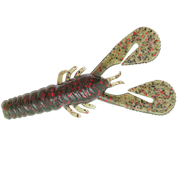 ZMAN Turbo Crawz 4" Floating Silicone, 6 Pack, Dark Melon Red