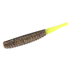 Плаваючий силікон Z-Man Thick Trick 3.75" 6pc #Rootbeer/Chartreuse Tail