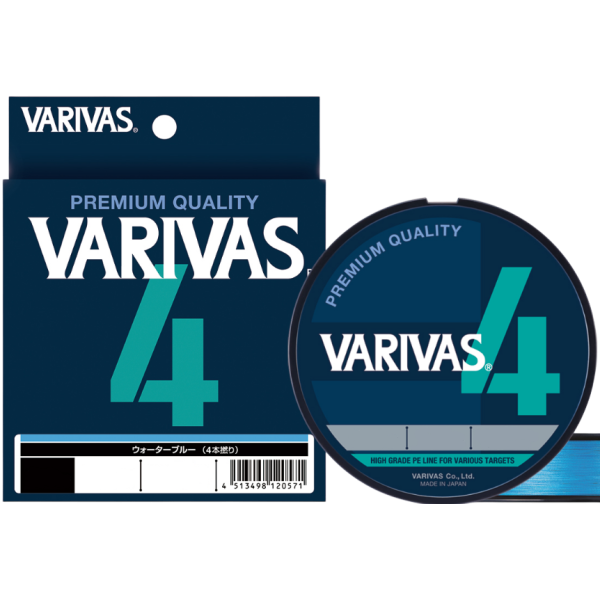 Cord Varivas PE Line Water Blue X4 150m Max 9.51kg #1.2