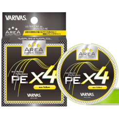 Шнур Varivas Super Trout Area PE X4 Neo Yellow 75m 2.92kg 0.074mm #0.2