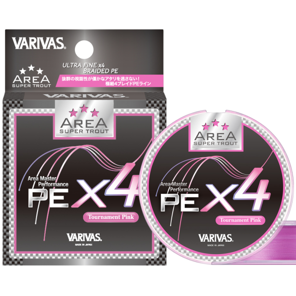 Cord Varivas Super Trout Area PE X4 Pink 75m 2.92kg 0.074mm #0.2