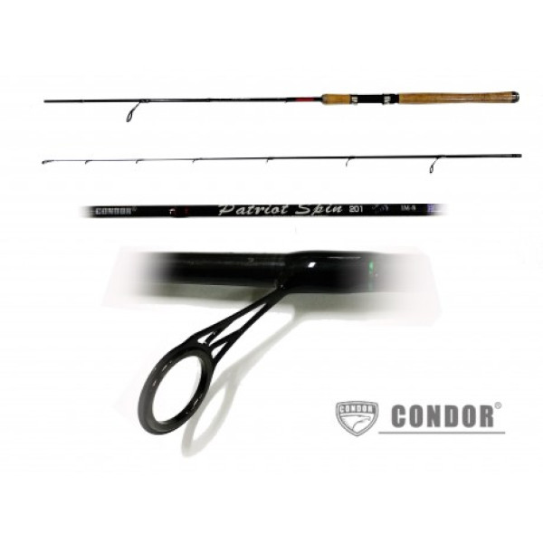 Condor Patriot Spin plug-in spinning rod, 2.01m, 3-12g, IM8 carbon