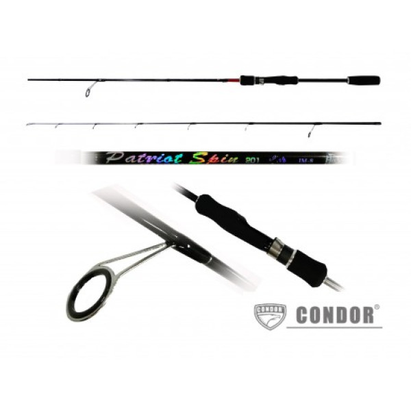 Спінінг штекерний, Condor Patriot Spin New, 2,01m, карбон IM8, 3-12g