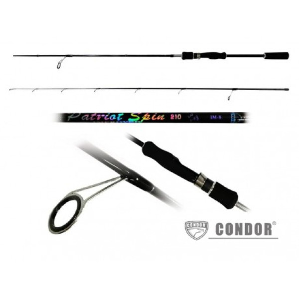 Condor Patriot Spin New plug-in spinning rod, 2.1m, IM8 carbon, 2-8g