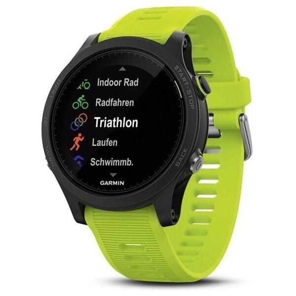 Смарт-годинник Garmin Forerunner 935 HRM Tri Bundle, чорний з жовтим ремінцем