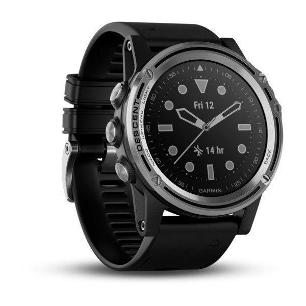Смарт-часы Garmin Descent Mk1 Silver Sapphire с черным ремешком