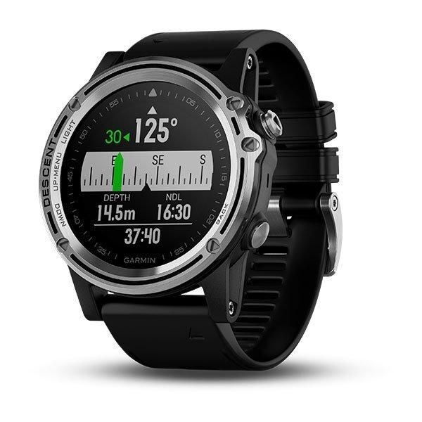 Смарт-часы Garmin Descent Mk1 Silver Sapphire с черным ремешком