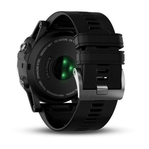 Смарт-часы Garmin Descent Mk1 Silver Sapphire с черным ремешком