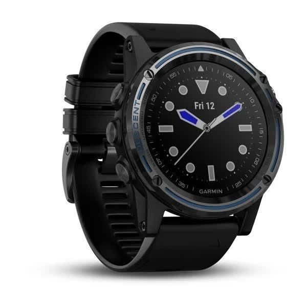 Смарт-годинник Garmin Descent Mk1 сірі Sapphire з чорним ремінцем