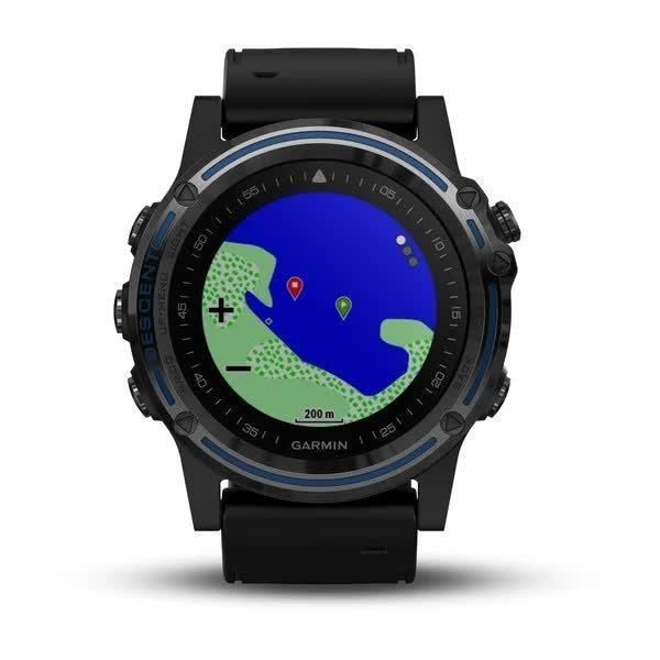 Смарт-годинник Garmin Descent Mk1 сірі Sapphire з чорним ремінцем