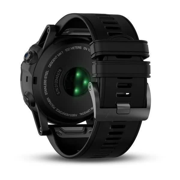 Смарт-годинник Garmin Descent Mk1 сірі Sapphire з чорним ремінцем