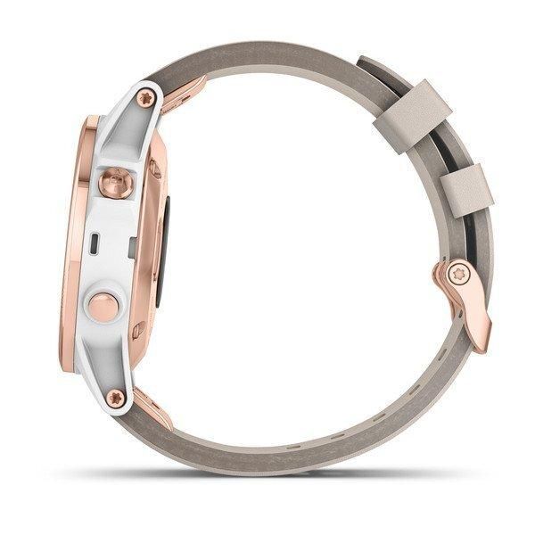 Авіаційний смарт-годинник Garmin D2 Delta S Rose Gold з бежевим шкіряним ремінцем та білим силіконовим ремінцем