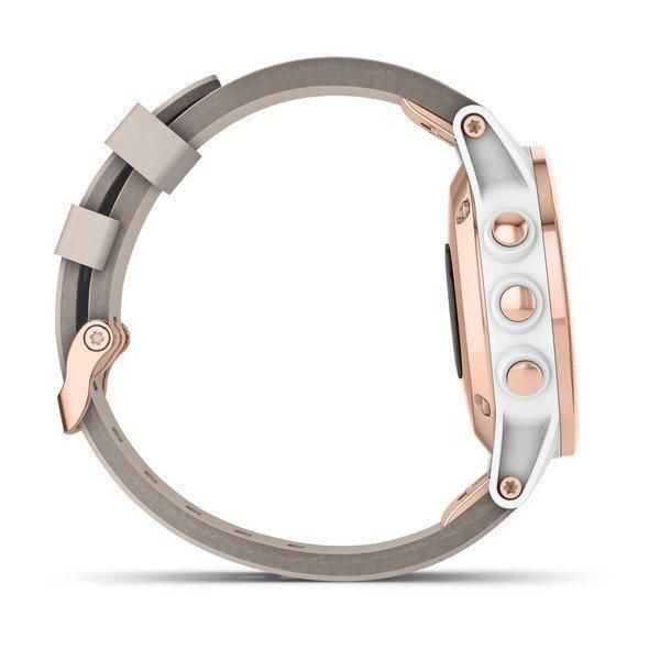 Авіаційний смарт-годинник Garmin D2 Delta S Rose Gold з бежевим шкіряним ремінцем та білим силіконовим ремінцем