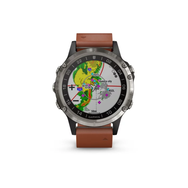 Garmin D2 Delta Smartwatch with Brown Leather Band