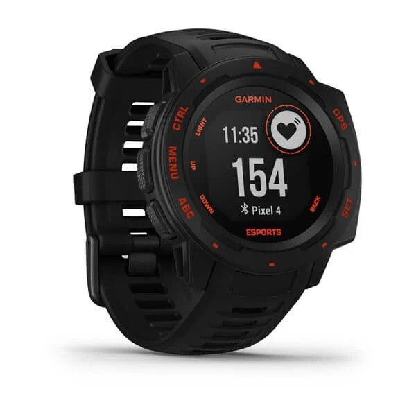 Смарт-годинник Garmin Instinct Esports Black Lava на чорному ремінці