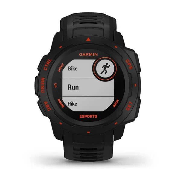 Смарт-годинник Garmin Instinct Esports Black Lava на чорному ремінці