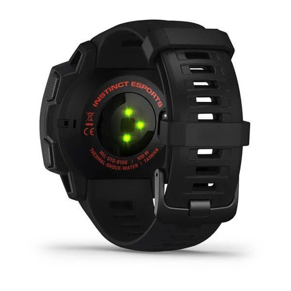 Смарт-годинник Garmin Instinct Esports Black Lava на чорному ремінці