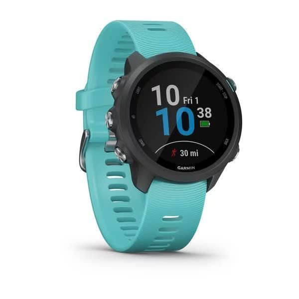 Garmin Forerunner 245 Music Smartwatch, Black/Turquoise