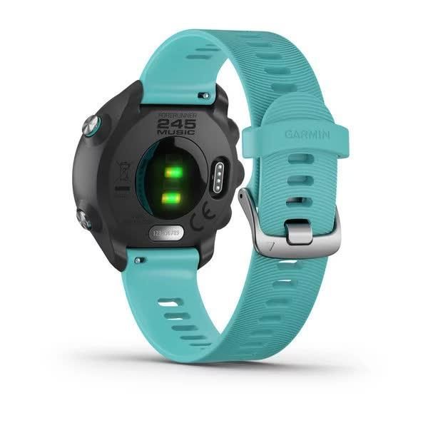 Garmin Forerunner 245 Music Smartwatch, Black/Turquoise