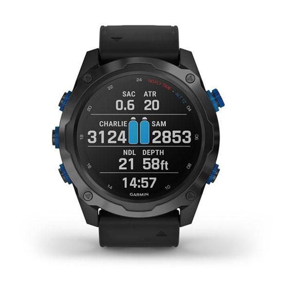 Garmin Descent Mk2i Titanium Carbon Gray DLC Smartwatch with Black Strap