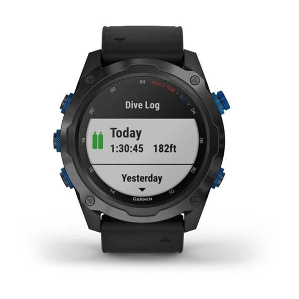 Garmin Descent Mk2i Titanium Carbon Gray DLC Smartwatch with Black Strap