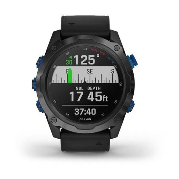 Garmin Descent Mk2i Titanium Carbon Gray DLC Smartwatch with Black Strap