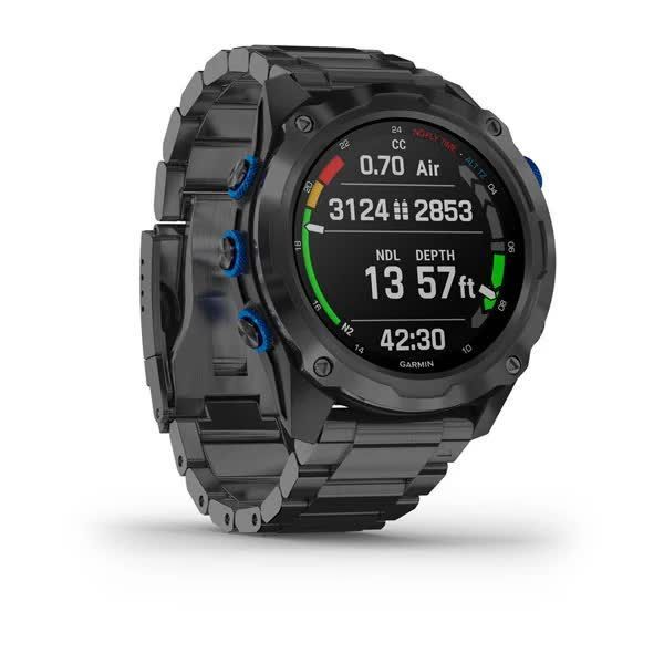 Garmin Descent Mk2i Titanium DLC Smartwatch with Titanium Strap and Descent T1 Transmitter