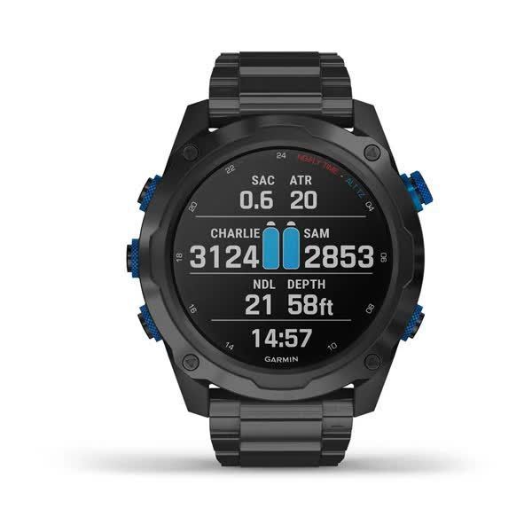 Garmin Descent Mk2i Titanium DLC Smartwatch with Titanium Strap and Descent T1 Transmitter