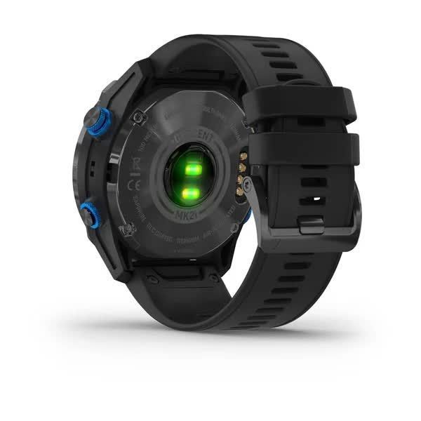 Смарт-годинник Descent Mk2i Carbon Grey титановий DLC з чорним силіконовим ремінцем у комплекті з передавачем Descent T1