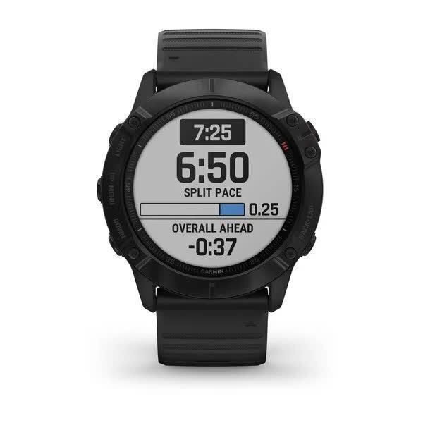 Garmin Fenix ​​6X Pro smartwatch in black with a black strap