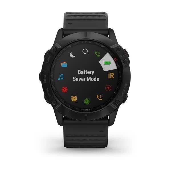 Garmin Fenix ​​6X Pro smartwatch in black with a black strap