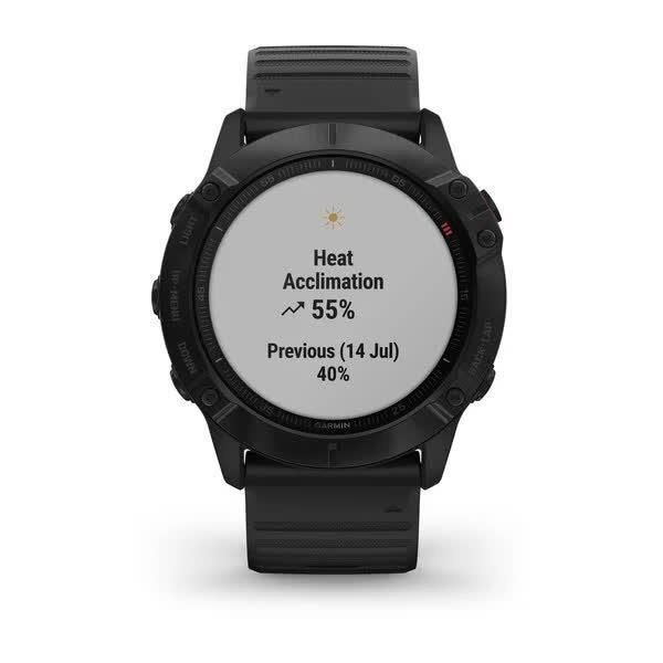Garmin Fenix ​​6X Pro smartwatch in black with a black strap